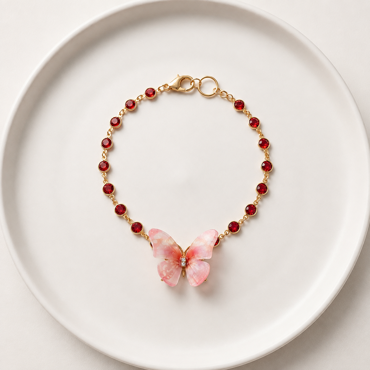 Collar Mariposa Rosa