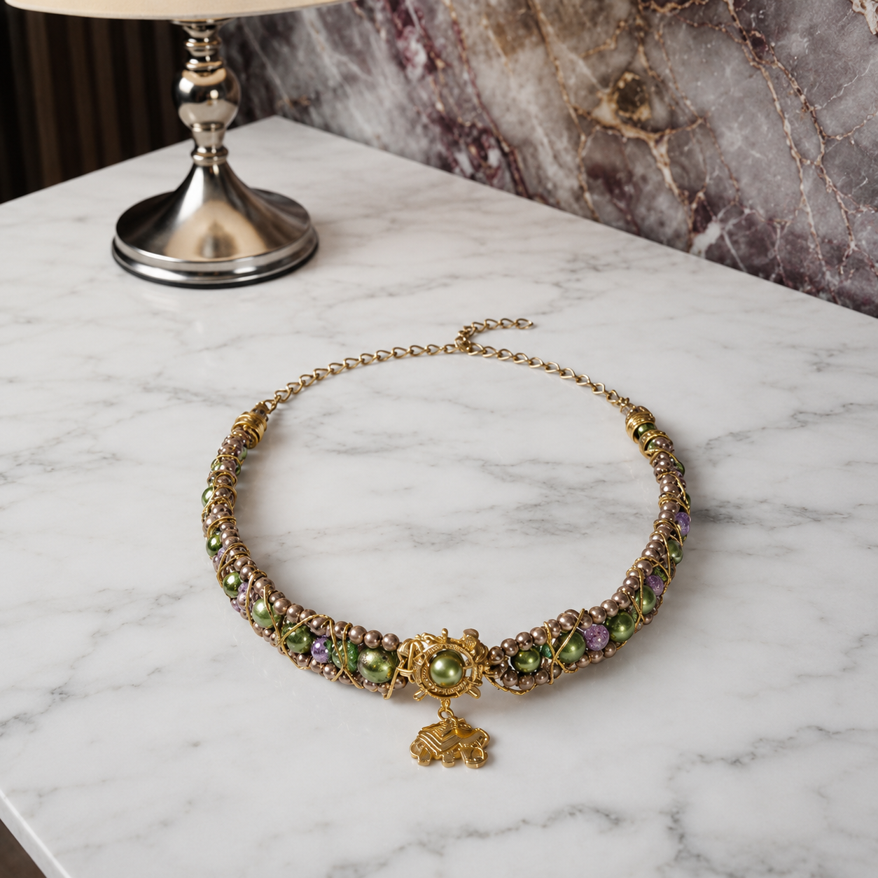 Collar Perla Verde
