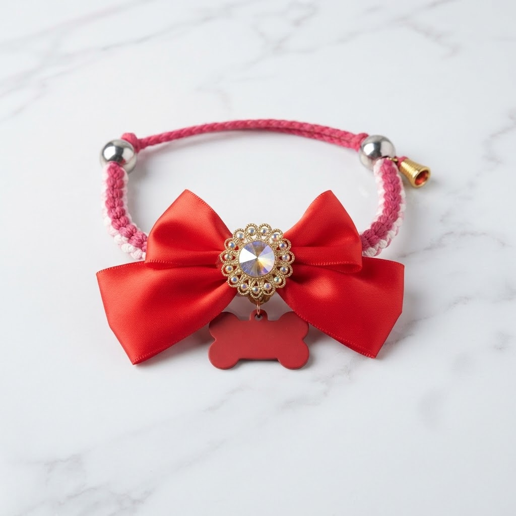 Collar Ruby Bow