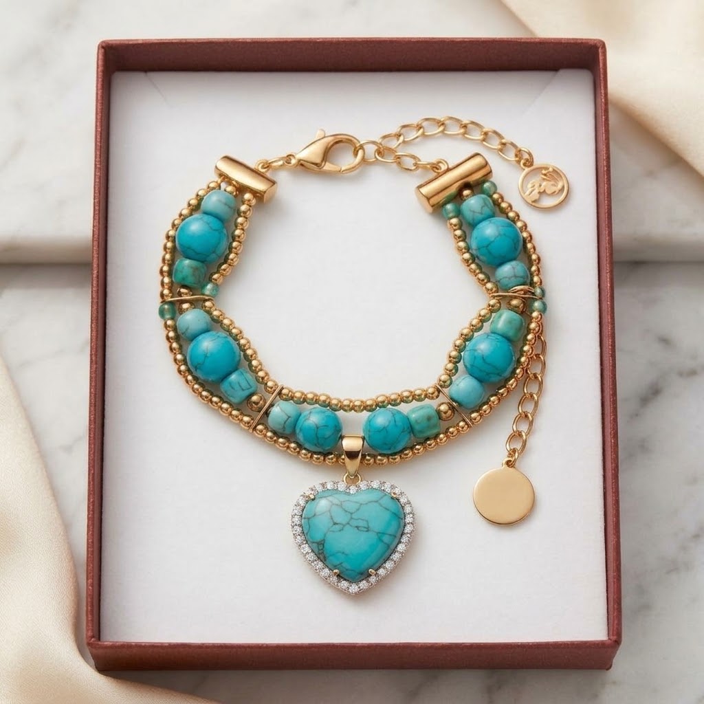 Collar Corazón Turqui